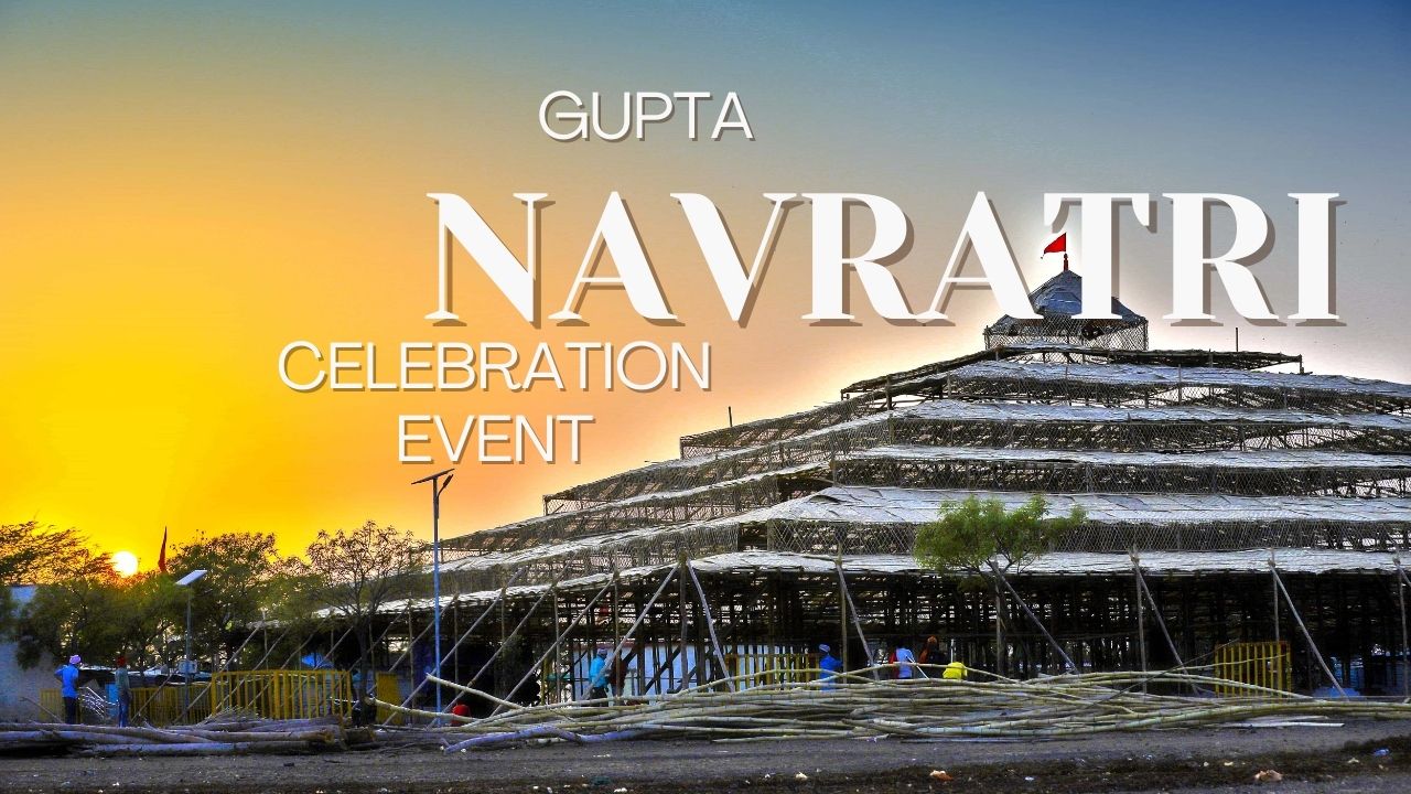 Gupta Navratri celebration at Baglamukhi Temple: Devotees engage in worship and rituals during the auspicious festival.