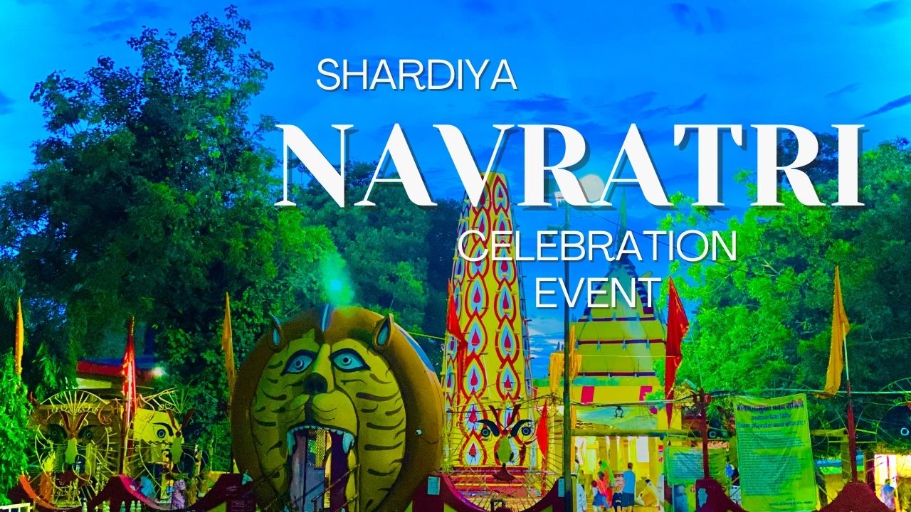 Shardiya Navratri Navratri celebration at Baglamukhi Temple: Devotees gather for worship and festivities during the auspicious festival