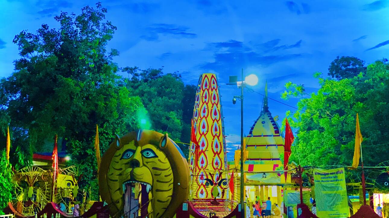 A photograph of the Baglamukhi Temple in Nalkheda, showcasing its architectural splendor and serene surroundings, inviting devotees to experience the divine presence of Goddess Baglamukhi.